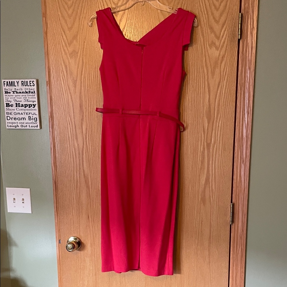 New York & Company Vibrant Red Midi Dress - Picture 2 of 2